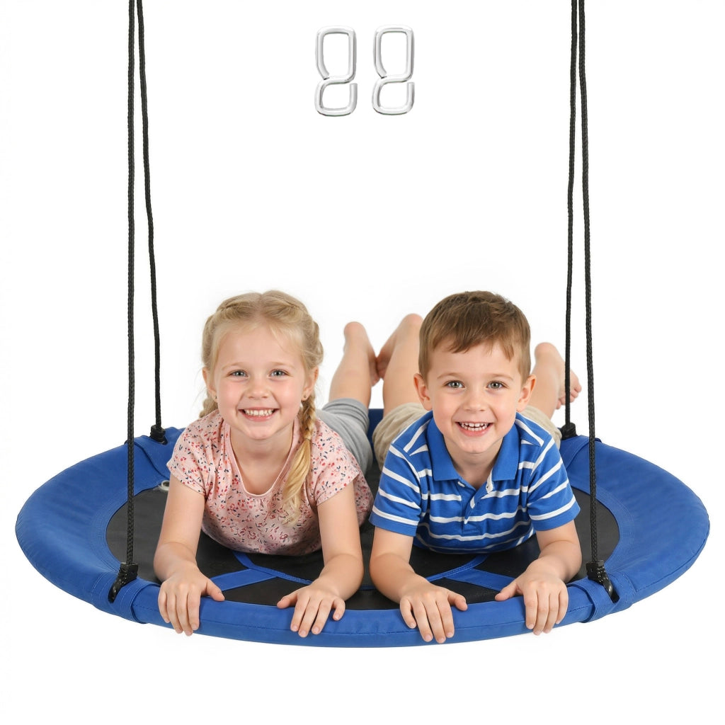 Amaca a nido per giardino ¨C zephmum ¨C Blu, resistente alle intemperie, regolabile, 110 cm