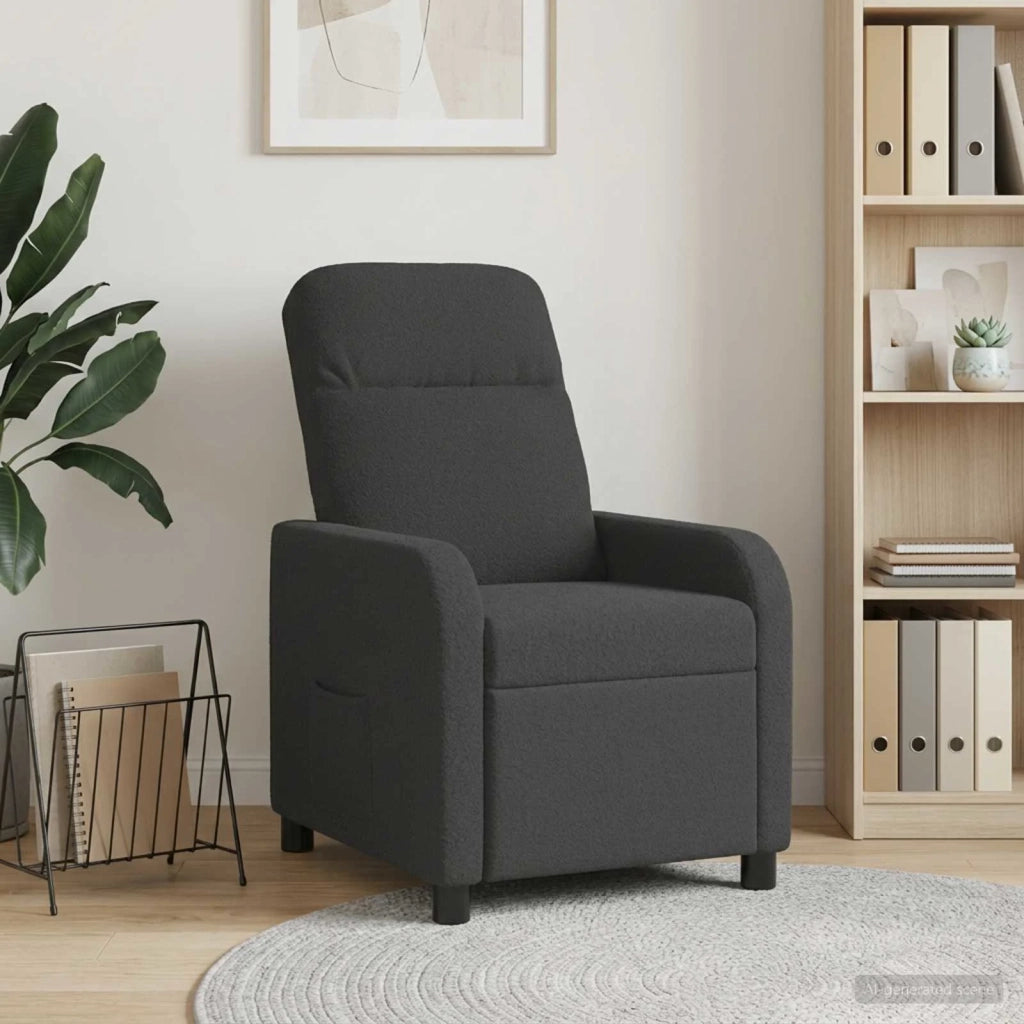 Divano Sedia-Poltrona reclinabile Grigio Scuro Boucl¨¦