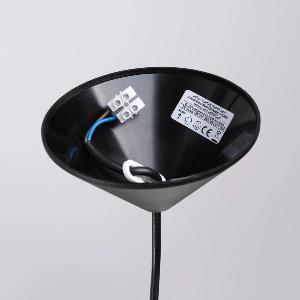 Lampada sospensione tonda nera 30cm ZEPHYR E27 PureLume