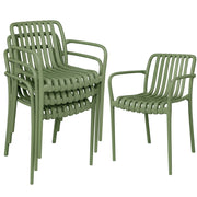 Sedia da Pranzo da Giardino Impilabile con Braccioli ¨C zephmum ¨C Grigio