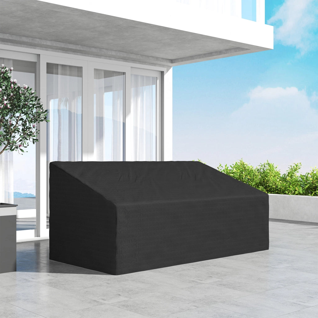 Copridivano esterno 3 posti ¨C zephmum ¨C Tessuto Oxford 600D, 218x111x63/101 cm, nero