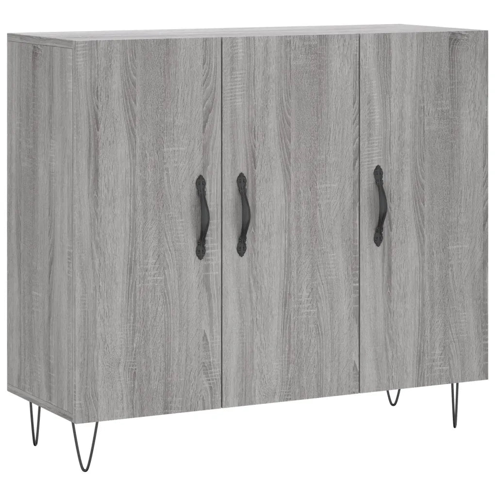 Credenza Grigio Sonoma 90x34x80 cm in Legno Multistratocod mxl 104777