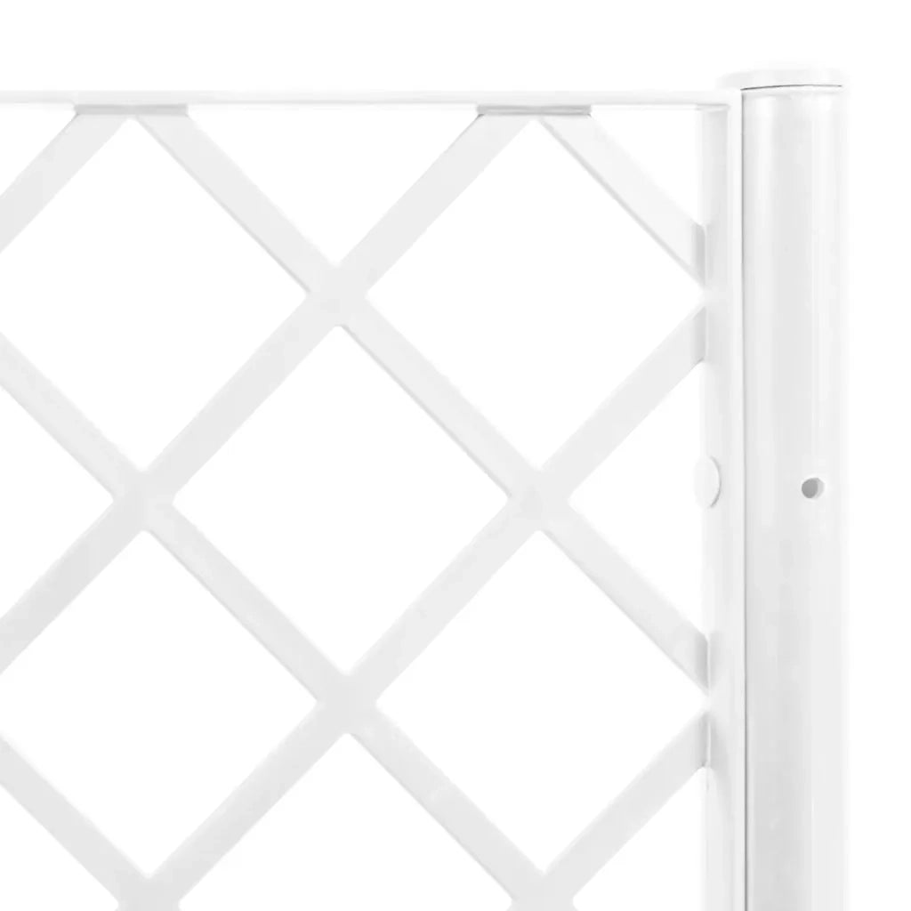 Fioriera da Giardino con Traliccio Bianco 200x160x142 cm in PP