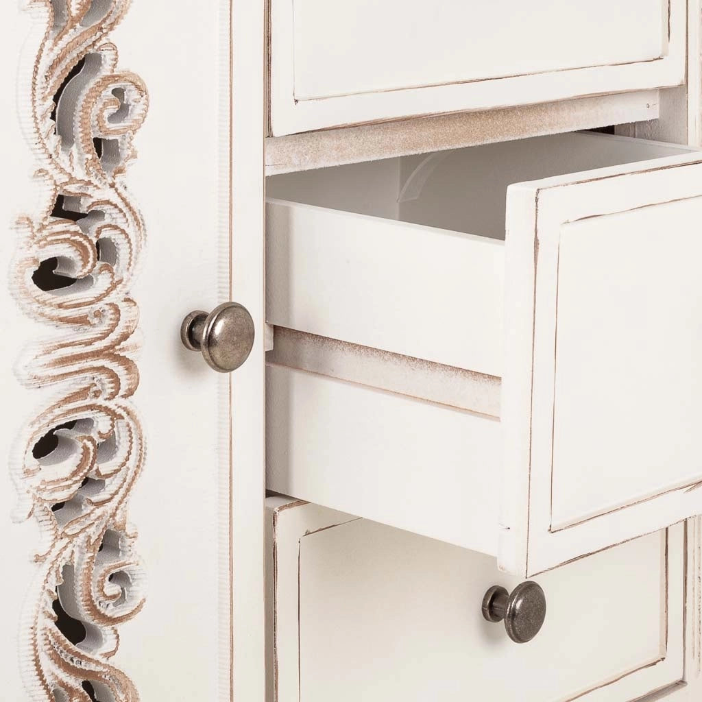 Mobile da ingresso in legno bianco 70x36x80h