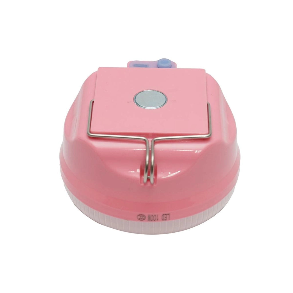 Lampada LED da 100W con pannello solare e batteria da 1200mA, colore rosa