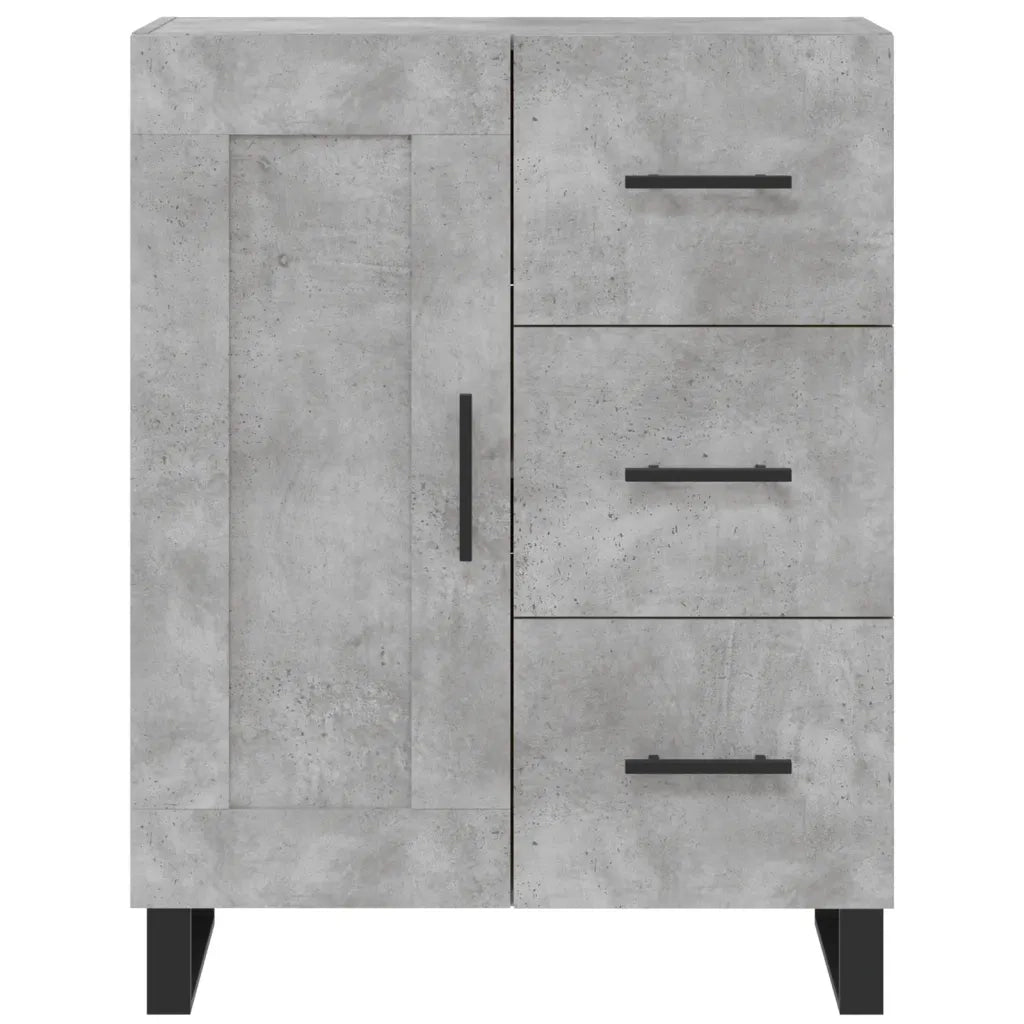 Credenza Grigio Cemento 69,5x34x90 cm in Legno Multistrato 830288