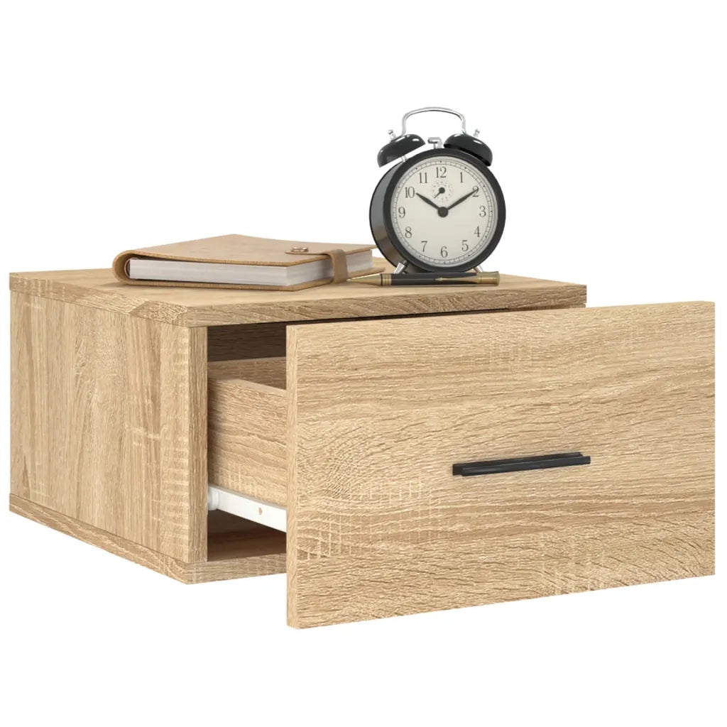 Comodino a Muro Rovere Sonoma 35x35x20 cm 829858