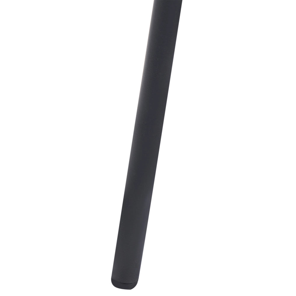 Set di 2 sedie da giardino con seduta in plastica e gambe in metallo nero e marrone resistenti alle intemperie moderne