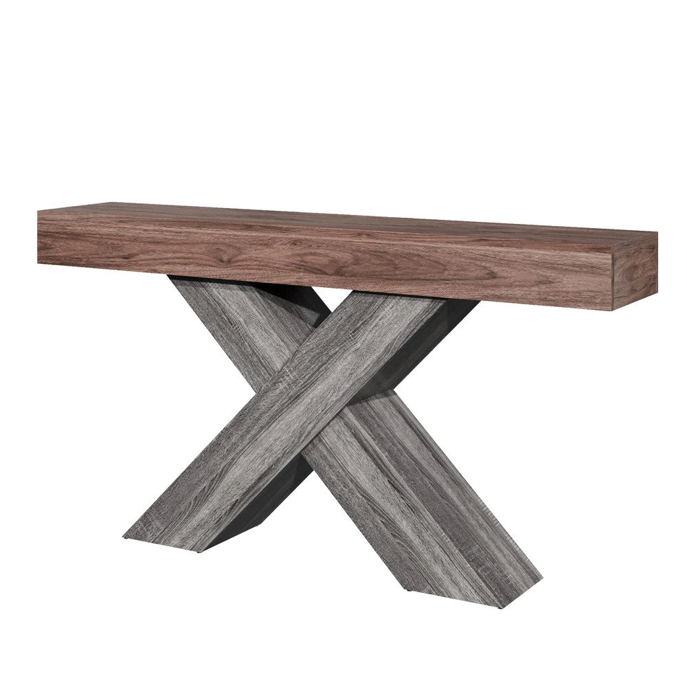 Consolle con Gambe a X ¨C Xylo ¨C Effetto Legno, Truciolato, Ingresso e Soggiorno