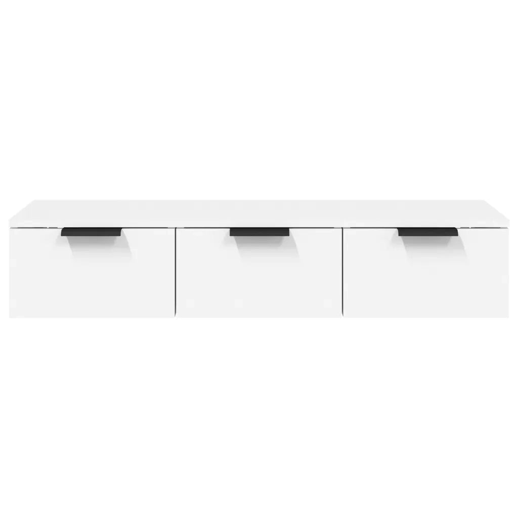 Armadietto a Muro Bianco 102x30x20 cm in Legno Multistrato 811403