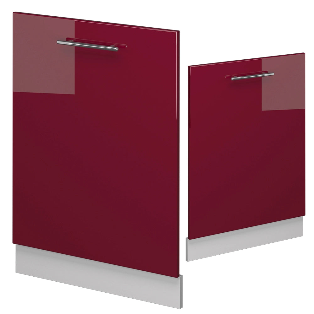 Vicco Pannello frontale della lavastoviglie Rosso bordeaux lucido 60 cm , PL Antracite