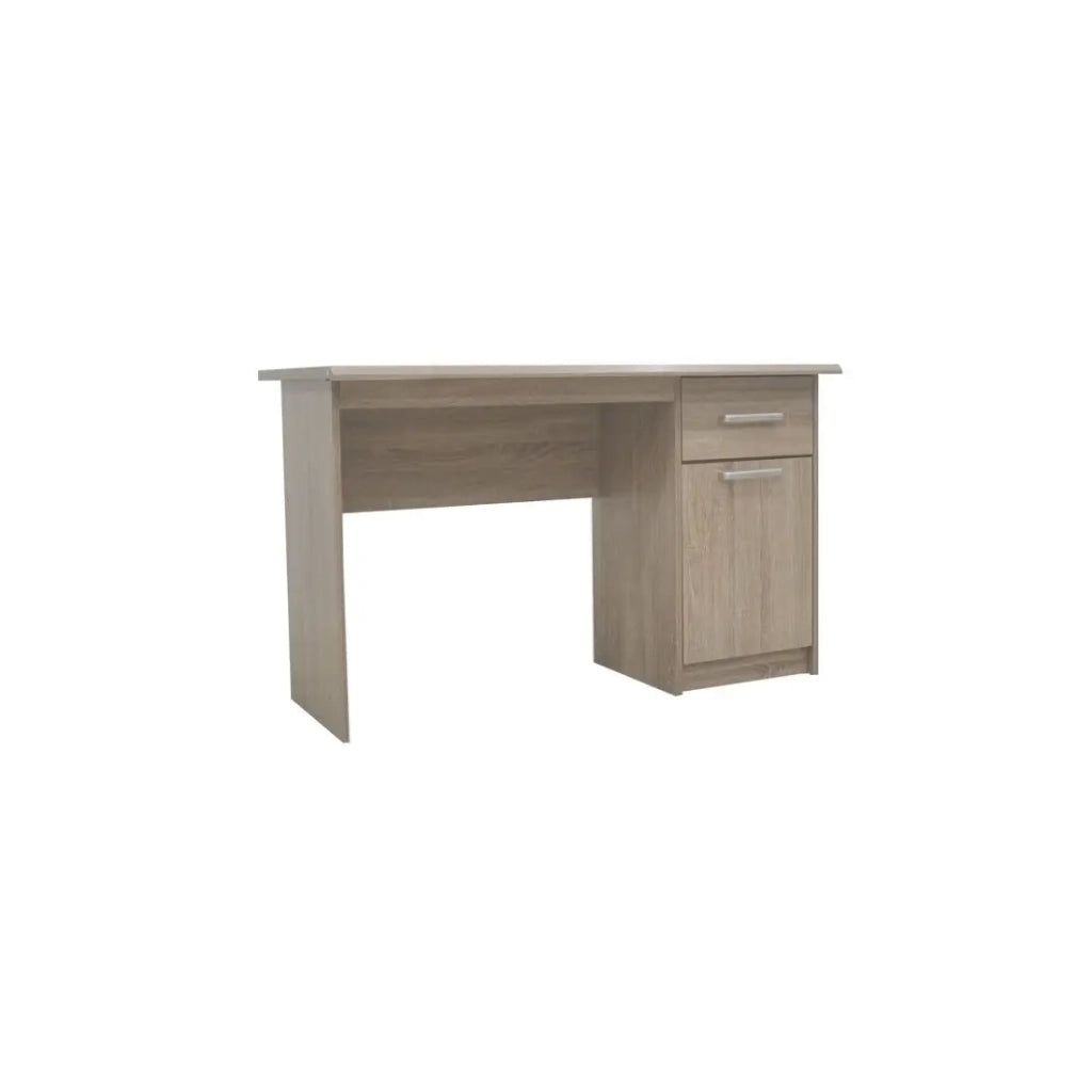 Scrivania retta PRAGA – 1 cassetto, 1 porta – Colore rovere sonoma – Design funzionale