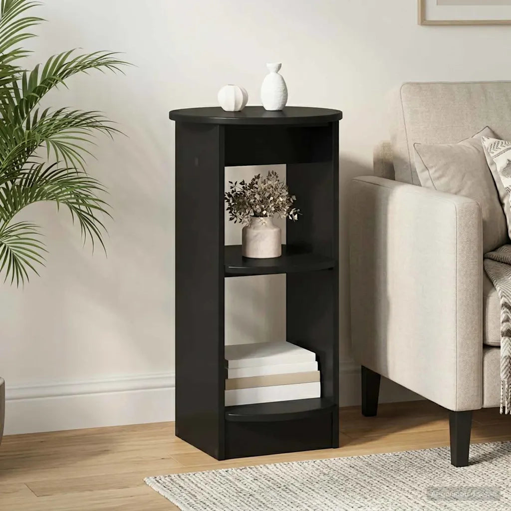 Mobile laterale Nero Legno ingegnerizzato 899835