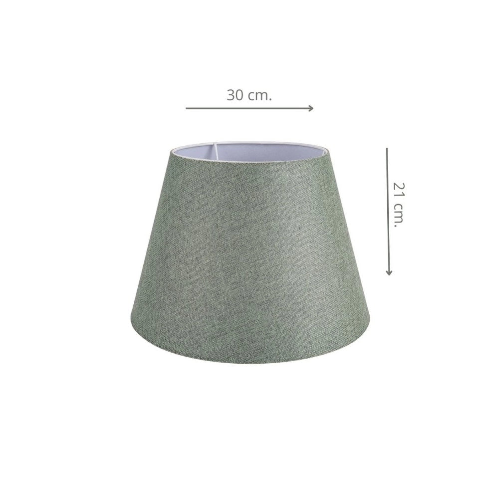 Lampada da tavolo treppiede rovere e paralume colore verde PIKORO2638