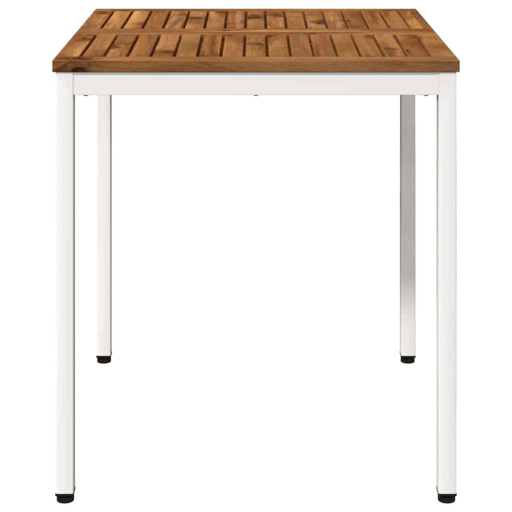 Tavolo da cena da giardino Naturale e Bianco 70 x 68,5 x 75 cm 901308