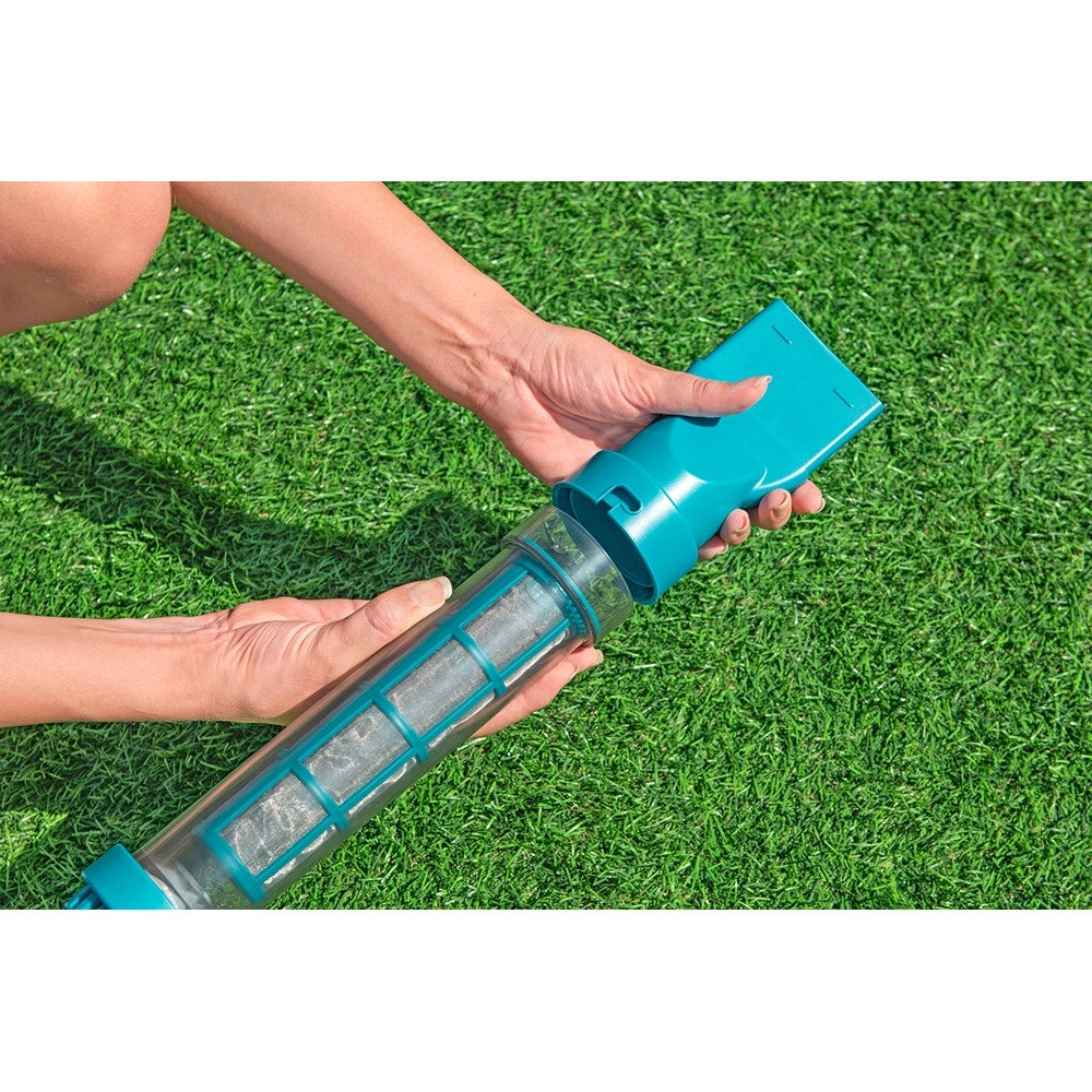 Trade Shop - Kit Cura Piscina Fino A 610cm Con Aspiratore A Batteria Retino Per Skimmer Spazzola 58831 -