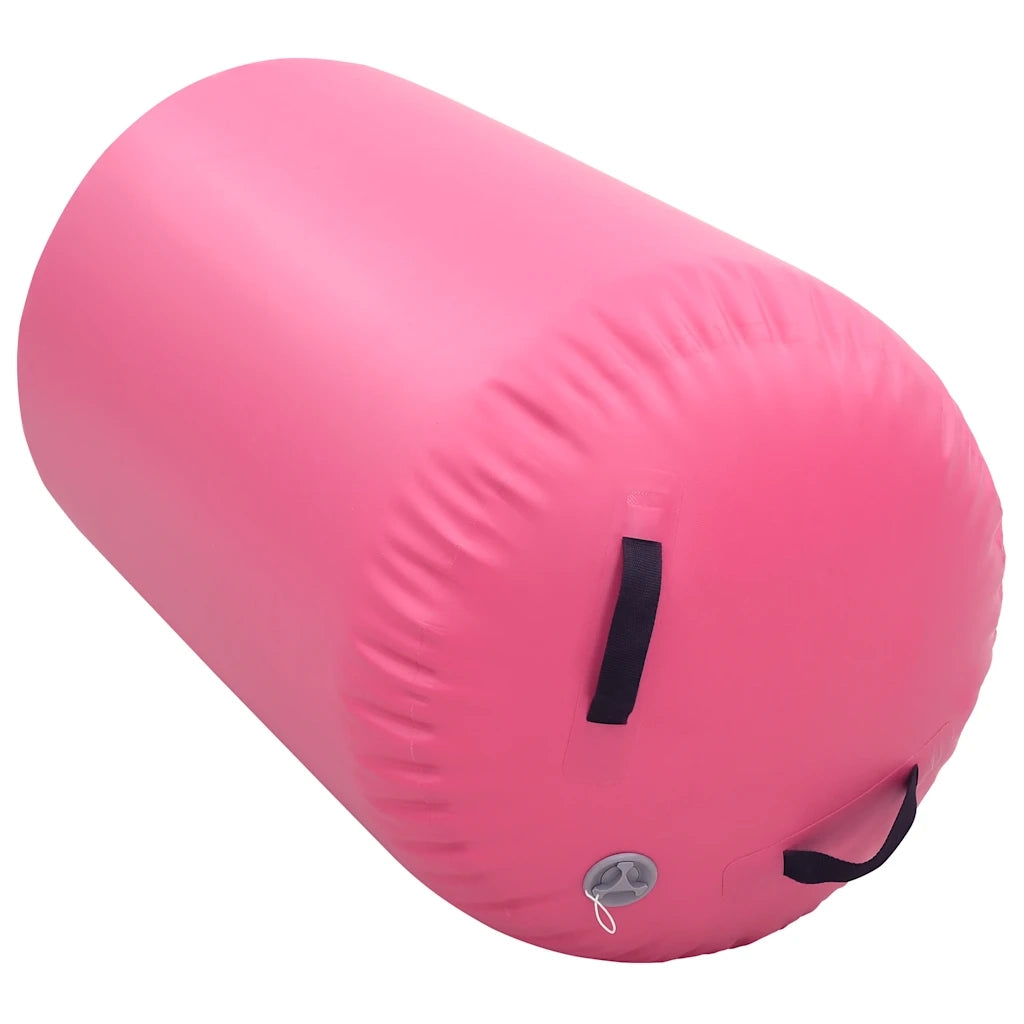 Rullo da Ginnastica Gonfiabile con Pompa 100x60 cm in PVC Rosa CFW2106407