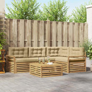 Set di divani da esterno 5 pcs Bianco e Beige 79 x 79 x 37 cm 3390448