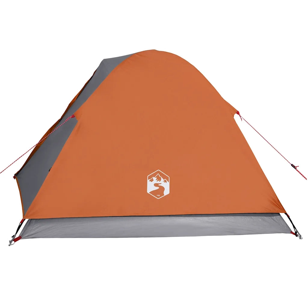 Tenda da Campeggio a Cupola 3 Persone Arancione Impermeabile 94411