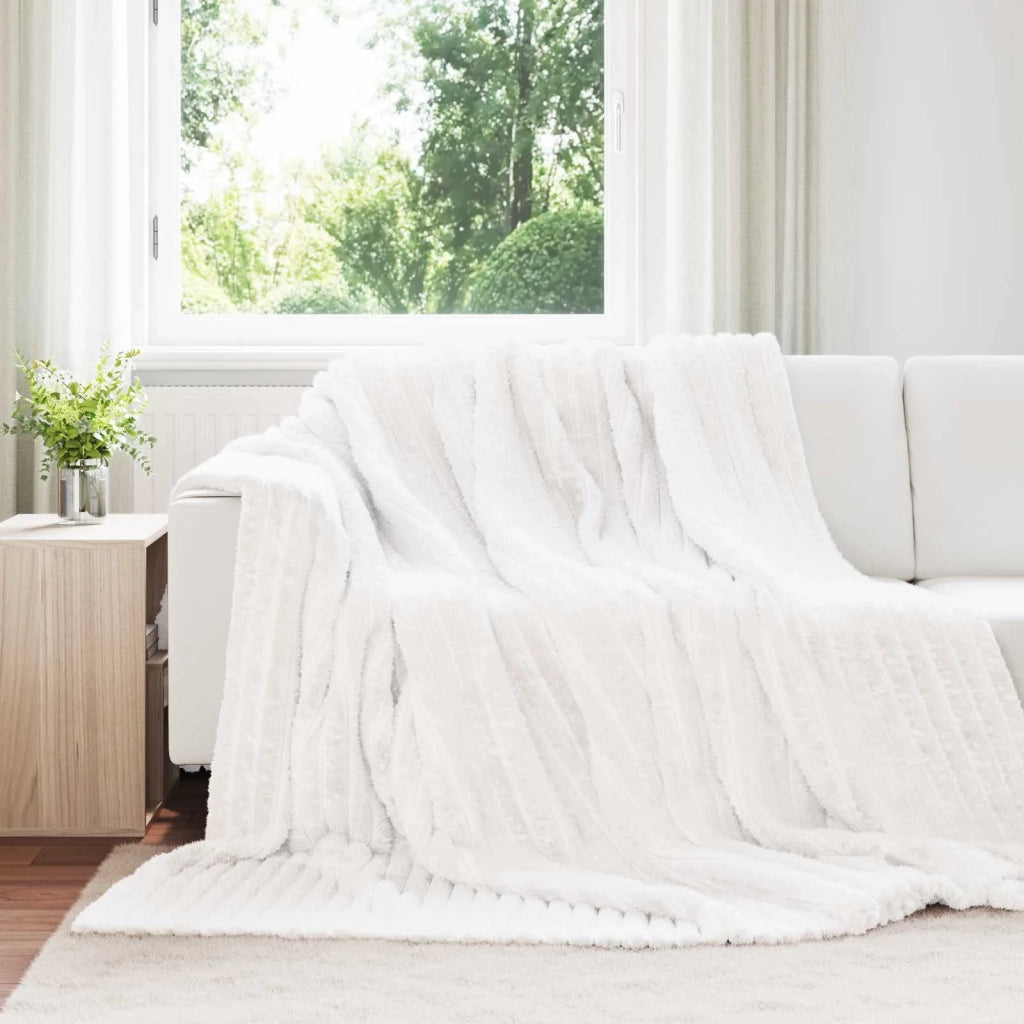 Coperta Bianco 240 x 220 cm Panno 42016847