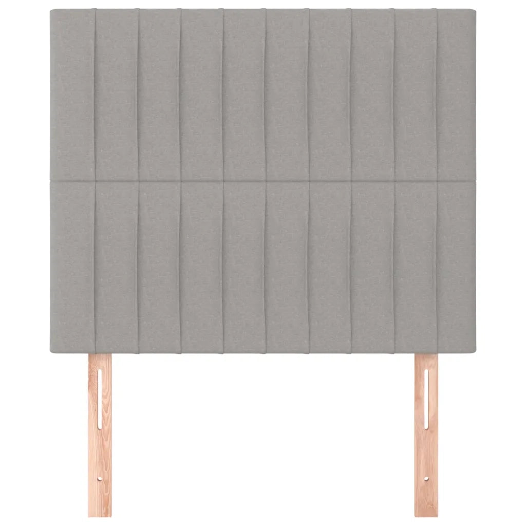 Testiera-Testata Decorativa Grigio Chiaro 100x5x118/128 cm Tessuto 318596