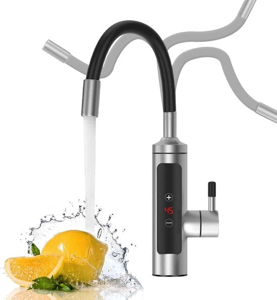 Pompa elettrica in acciaio inossidabile con display LCD di temperatura e fuoriuscita rotativa flessibile a 360°