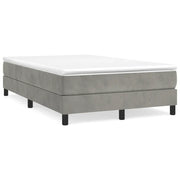 Giroletto a Molle con Materasso Grigio Chiaro 120x190cm Velluto