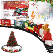 Treno elettrico di Natale - Treno di Natale elettrico - Treno intorno all'albero di Natale - Decorazione di Natale a vapore - Treno giocattolo di Natale - Treno di Natale con luce e suono - Decorazione di Natale - Accessori del villaggio di Natale