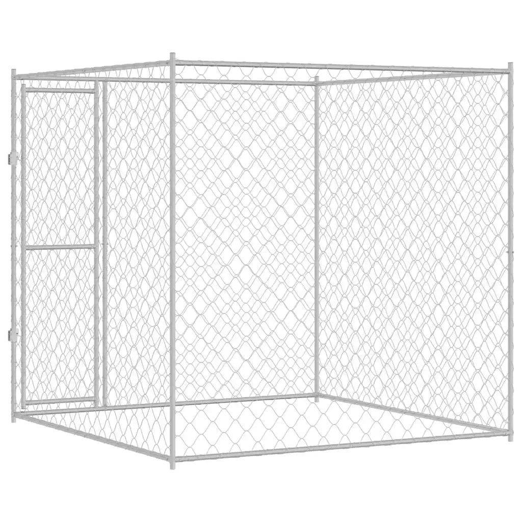 Gabbia per cani Argento 200 x 200 x 200 cm Acciaio zincato