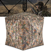 Tenda da caccia pop-up 146 x 146 x 170 cm vista panoramica ingresso magnetico stile mimetico tessuto oxford 20_0017343
