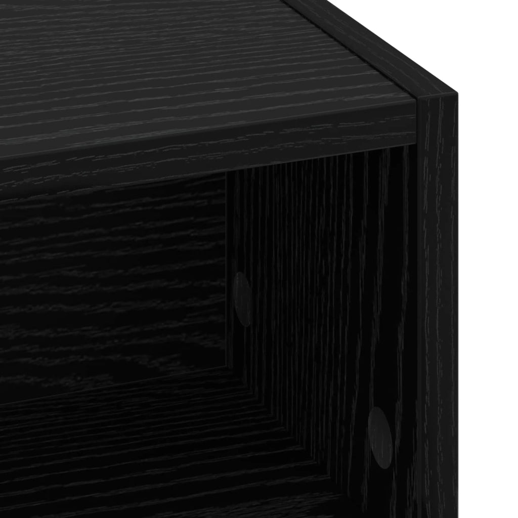 Scrivania con Spazio di Archiviazione Rovere Nero 8008026