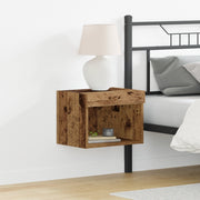 Armadio a muro  con luci LED in legno antico 40x30x30 cm