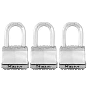 Set di 3 lucchetti Master Lock M5eurtrilf - Sicurezza molto elevata - acciaio a carico - uso esterno - Anse M