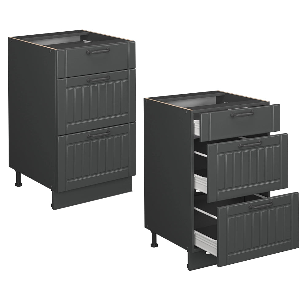 Vicco Mobiletto base per cucina Grigio scuro 50 cm senza piano di lavoro