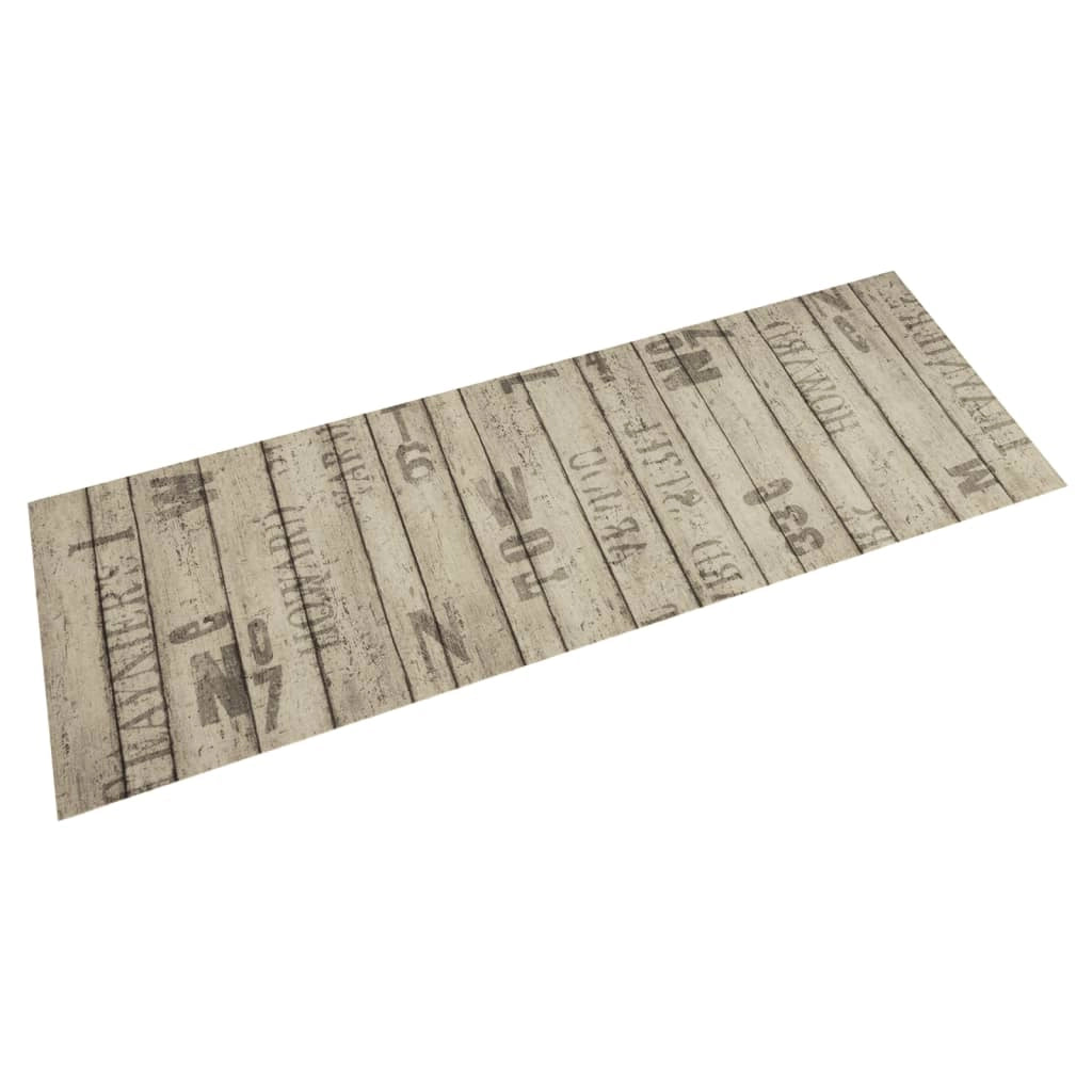Tappetino da cucina lavabile design elegante 60 x 180 cm antiscivolo morbido velluto grigio 02_0056477