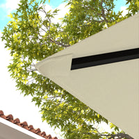 Copertura per Gazebo Pergola 298x298 cm con 8 Fori di Drenaggio in Tessuto Oxford 600D Bianco Crema