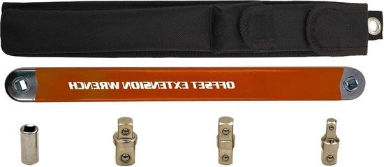Set di chiavi a rasoio 3/8 multifunzionale a rasoio lungo alto acciaio inossidabile struttura rigida - arancione con chiave a rasoio.