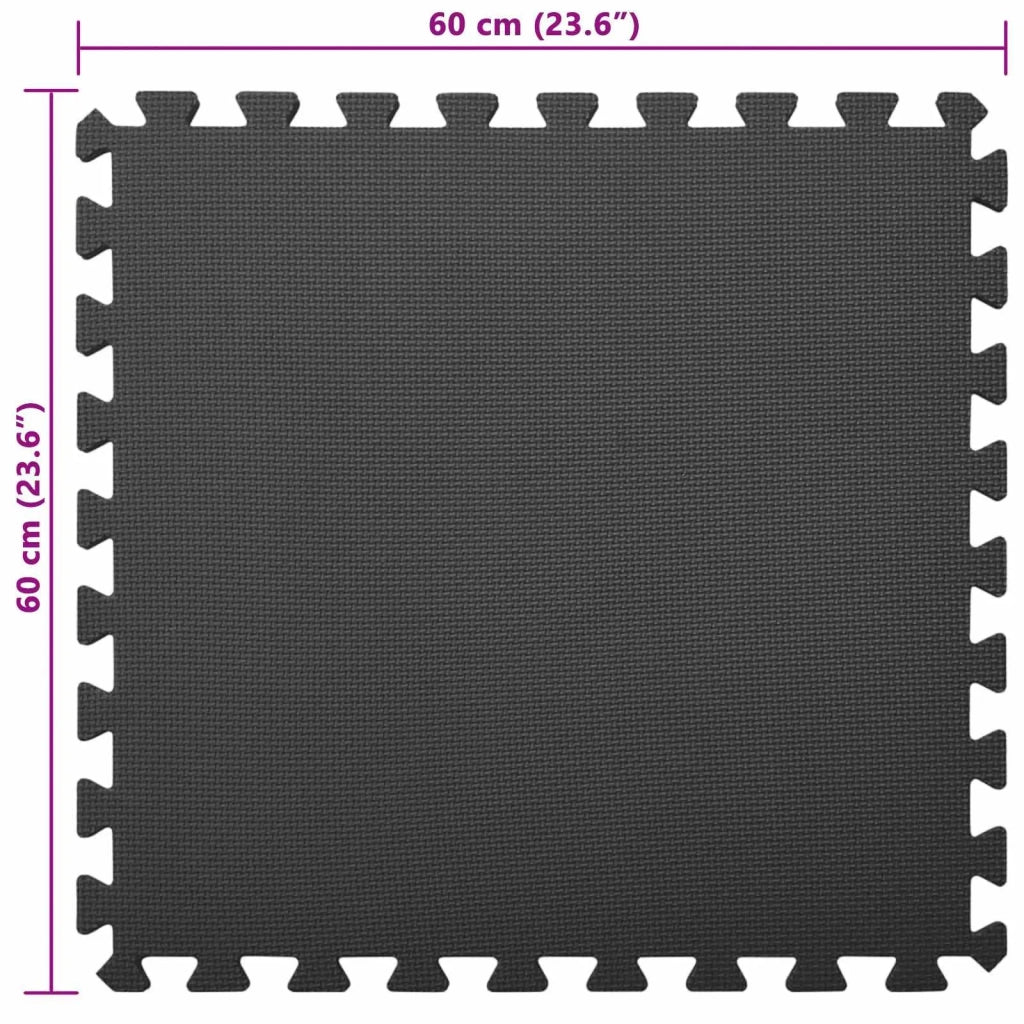 Tappetino per piscina 24 pz Nero 8,64 ㎡ Schiuma EVA 3433276