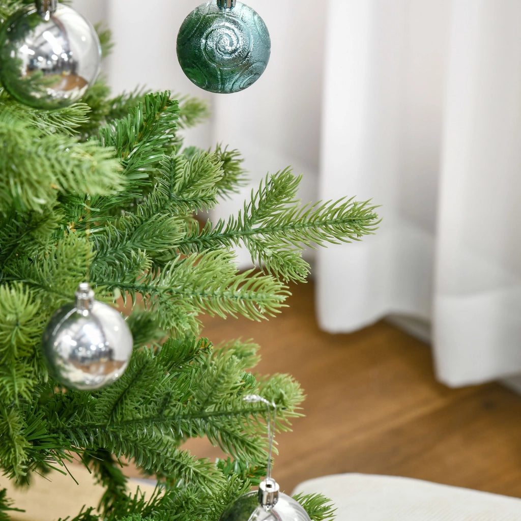 EasyComfort Albero di Natale Artificiale e Ignifugo per Interni con 2056 Rami e Base in Metallo, Ø124x228 cm, Verde