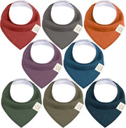 Set di 8 slittini per bambini unisex - Slittini per bambini superassorbenti, fatti di cotone biologico, slittini per bambini, sciarpe per bambini, slittini per la poppata