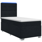 Letto box spring con materasso Nero 90 x 190 cm Tessuto 3454763