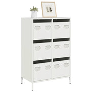 vidaXL Credenza Bianca 68x39x101,5 cm in Acciaio