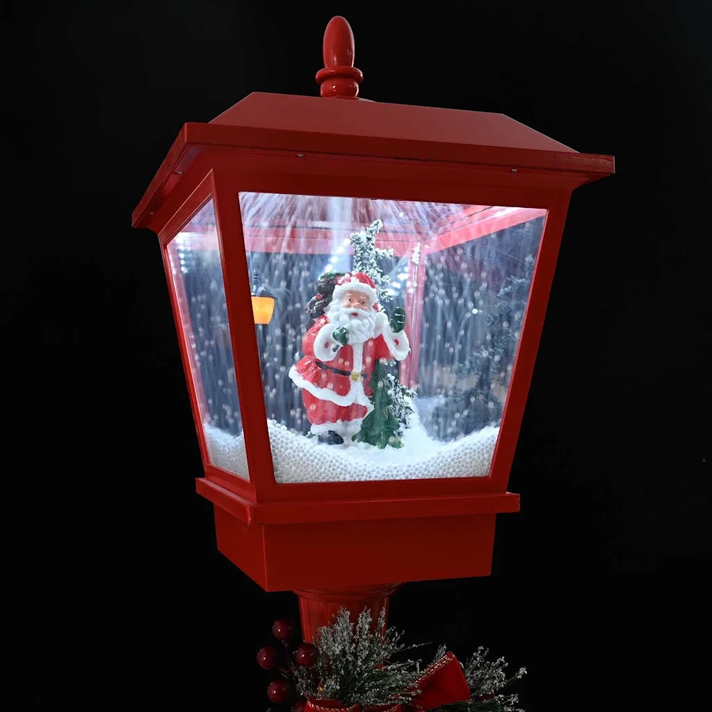Lampada Stradale di Natale con Lanterna Rosso 40,5x40,5x180cm 42017508