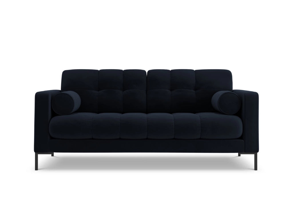 Cosmopolitan Design - Divano "Bali" 2 posti in velluto blu scuro 