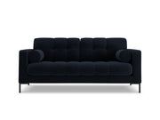 Cosmopolitan Design - Divano "Bali" 2 posti in velluto blu scuro 