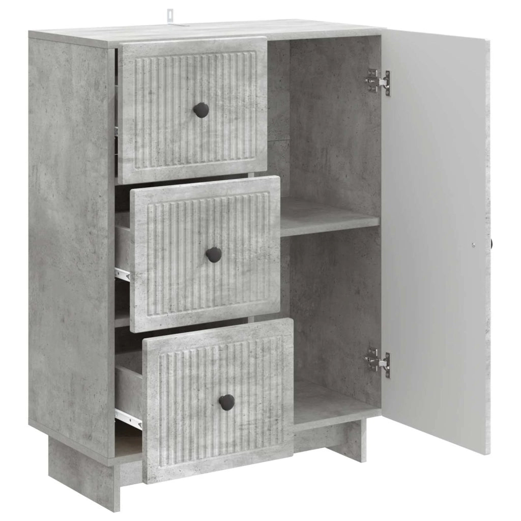 Credenza Grigio Cemento 66 x 34,5 x 90 cm Legno ingegnerizzato