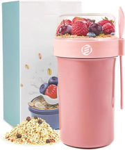 Set di contenitori per overnight oats in vetro mason con muesli e avena
