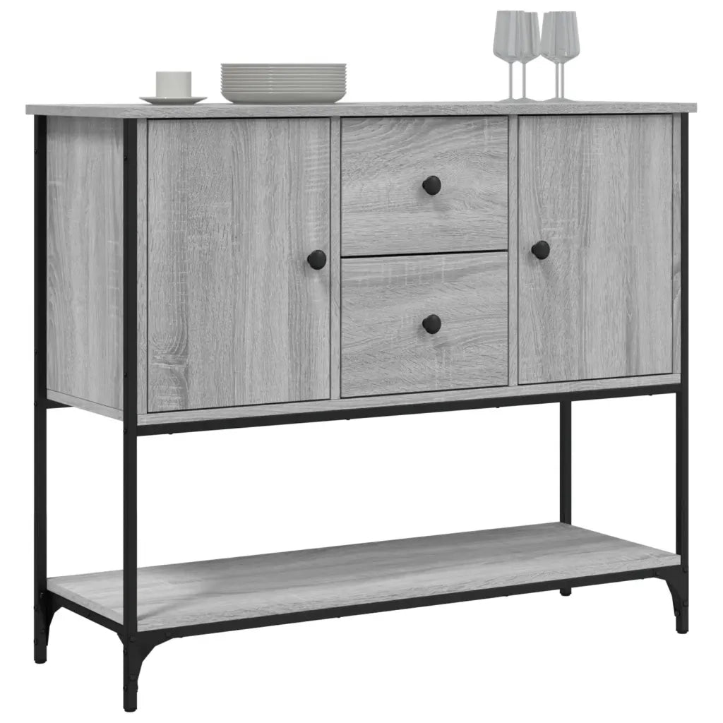 Credenza Grigio Sonoma 100x36x85 cm in Legno Multistrato 835557