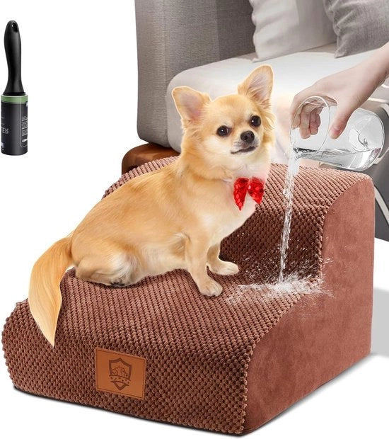 Trappola per cani - 2-traps schiuma alta densità - scala rimovibile lavabile - piccoli cani gatti anziani - letto - arrivo - Invio adesivo