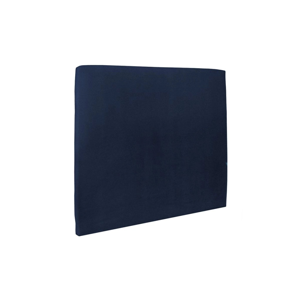 Testiera in tessuto in velluto blu oceano liscio L180 cm